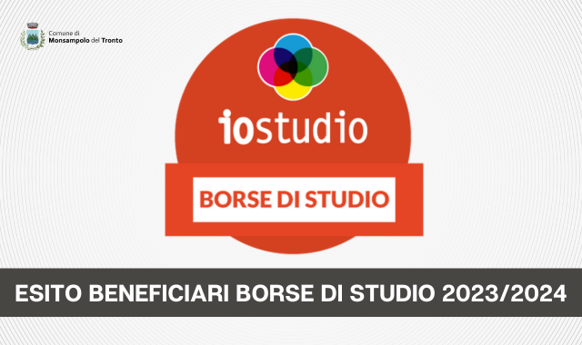 Esito beneficiari borse di studio 2023/2024