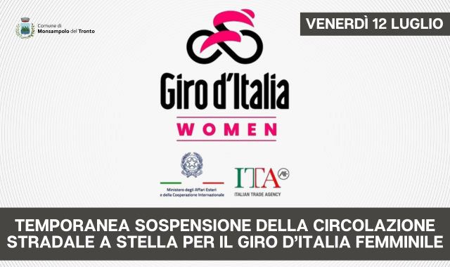 Giro d’Italia femminile: venerdì 12 luglio temporanea sospensione della circolazione stradale a Stella