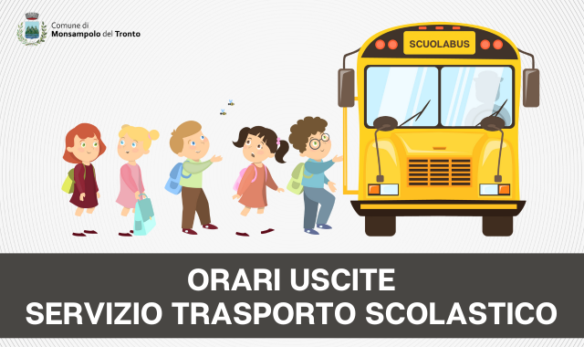 Orari uscite servizio trasporto scolastico 