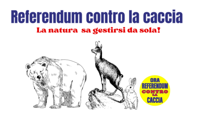 Raccolta firme per la proposta di referendum abrogativo contro la caccia